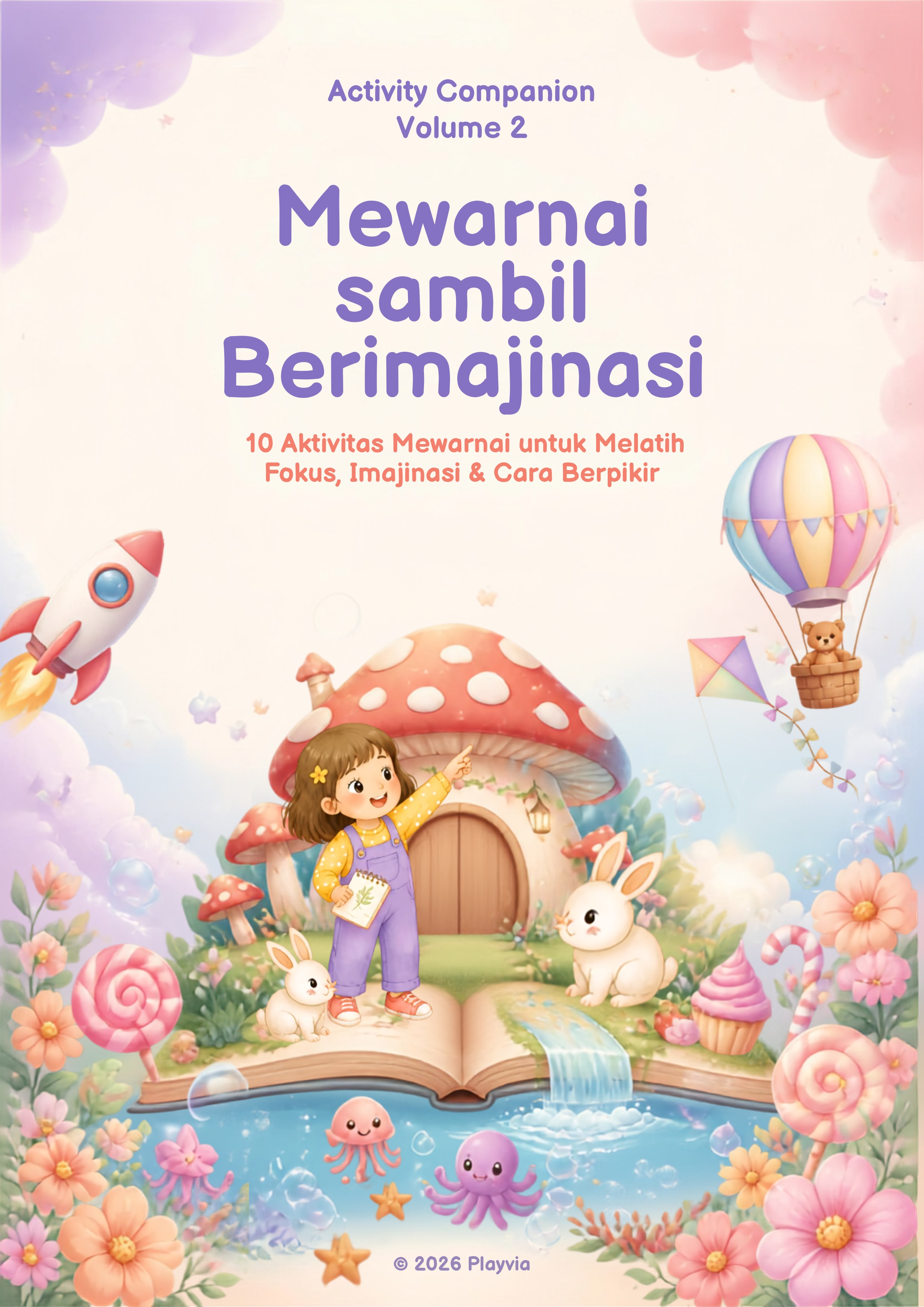 Sampul koleksi Playvia Mewarnai sambil Berimajinasi Vol. 2
